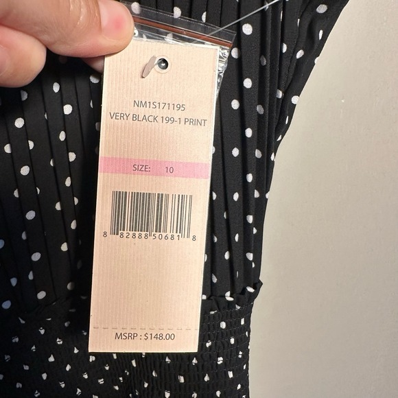 Nanette Lepore Sleeveless Polka Dot Dress sz 10 Classy Preppy Sophisticated NWT - Picture 9 of 13